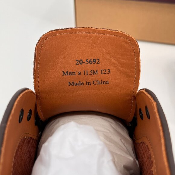 Johnston & Murphy Upton Boots Size 11.5M Tan Full Grain Leather TRUFOAM - Picture 10 of 13